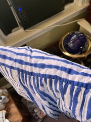 Vineyard Vines Women&rsquo;s Blue/White Striped Sleeveless Scoop Neck Zip Dress 12