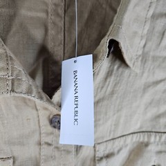 Banana Republic Linen Dress Womens Extra Large Biege Safari Lined Lightweight