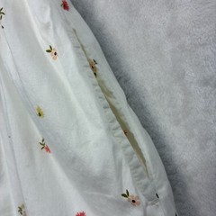 Old Navy Floral Smocked Waist Fit & Flare Midi Dress M Ruffle White Milkmaid