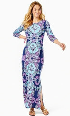 NWT LILLY PULITZER SIZE X-LARGE MORGANN MAXI DRESS *MERMAID BEACH* HTF