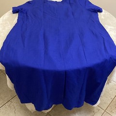 Jessica London Womens Blue Short Sleeve LINEN BLEND Zip Up Shift Dress Size 32W