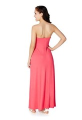 JustFab Tie Front Strapless Maxi Dress