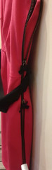 Roksanda Ilincic Asymmetrical Pink & Black Pencil Fitted Dress UK 16, EU44 US 12