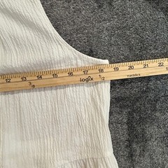 Calvin Klein Womens White Crinkle Tiered Mock Neck Sleeveless Mini Dress Size 6