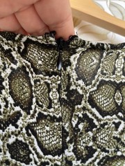 Essentiel Antwerp Python Ruffle Midi Dress Whimsigoth Snakeskin Boho 40 US 8