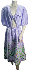 International Concepts Dress Womens size Medium Purple Floral Front Tie Chest Nw