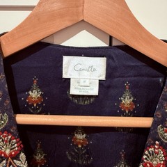 RARE Camilla Short Peasant Dress Bliss Of Bohemia Size M RRP $749 Silk Sold Out