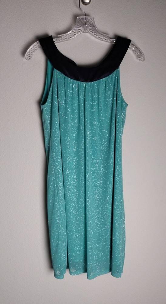 EnFocus Studio Dazzling Aqua Shimmer Cocktail Y2K Dress 8