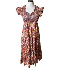 Karlie Women&rsquo;s Floral Smocked Boho Maxi Dress Size Small