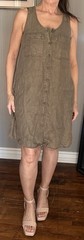 Nicole Miller 100% Linen Mini Dress Olive Green New Beachy Summer Size Xs￼