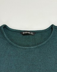 Stradivarius Womens Heather Green Long Sleeve A-Line Swing Tunic Dress Size S