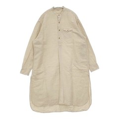 45R 45Rpm Linen 908 Ocean Smock Pull Shirt Dress Beige Women