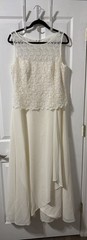 David’s Bridal Michaelangelo Ivory Lace Embroidered Sequin Wedding Dress Size 14