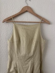 ASTR The Label High Neck Drop-Waist Midi Dress in Light Khaki