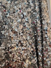 ROTATE Birger Christensen Samantha Silver Sequin Wrap Dress Jacket M Evening
