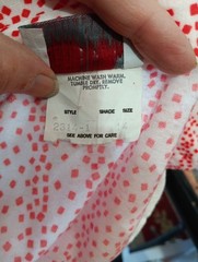 True Vintage Shirt Dress /Jacket SERBIN Button Front Sz14 Red Squares 60-70s