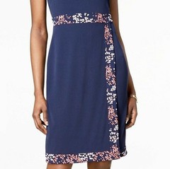MICHAEL Michael Kors Border Print Faux Wrap Sheath Dress, Size XS ($118)