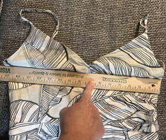 Paper Crown dress womens size small maxi dress white & gray palm leaves