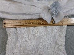 Vintage Scott McClintock Dress Women 12 White Lace Off Shoulder Bow Wedding USA