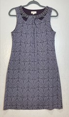 Magnolia Grace Larsyn Matte Jersey Sheath Dress Size M Purple Geometric Career