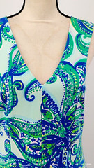 Lilly Pulitzer Dahlia Poolside Blue Keep It Current Terry Fit Flare Dress M