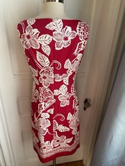 TALBOTS LOVELY RED STRETCH SHEATH DRESS-SIZE4-NWOT-97% COTTON 3% SPANDEX!!