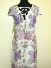 NWT NEXT UP Maxi Dress Women 9 Ivory Floral Cottage Core Bohemian Vintage 90&rsquo;s