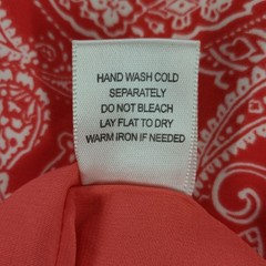 Skies Are Blue Dress Womens Small Orange Red Paisley Sleeveless Sundress Boho