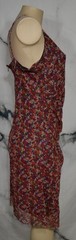 BCBGENERATION Black Multicolor Floral Spaghetti Strap Ruched Dress 14 Asymmetric