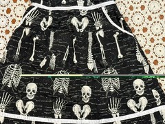 Retrolicious Mod Collared Dress Anatomically Correct Bones Skeleton Pin Up Dress