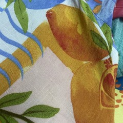 White Closet Elements Fruit Print Twist Front Dress Boho Fresh Flowy Multi XL