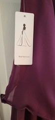 NWT Tiered w/ruffle Chiffon Lined Long formal dress w/Lace up back Burgundy