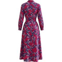 Xirena 100% Cotton Coral Red Tropical Floral Cotton Summer Maxi Dress Small NWT