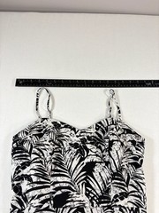 American Eagle Black and White Palm Leaf Print Cutout Back Dress Size 6