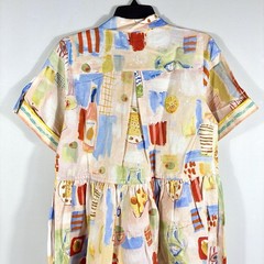Hunter Bell Peyton Mini Shirt Dress Linen Blend Happy Hour S M L NWT Summer
