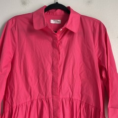 Untuckit button up cuff sleeve babydoll shirt dress sz M