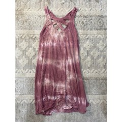 American Eagle Mauve Cozy Dress With Criss Cross Small