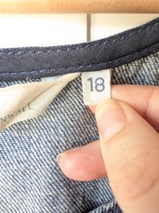 Seasalt Cornwall Book Seller Denim Sleeveless Front Pocket Pinafore Dress 18