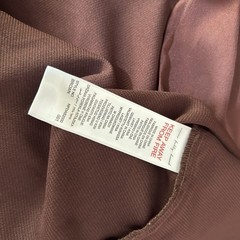 Never Fully Dressed Chocolate Coco Wrap Dress Size 10 Satin Minimalist Elegant