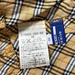 Burberry Blue Label Nova Check 2-Way Tiered Dress Belt Beige Size 38