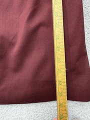 M.M. Lafleur Sheath Dress Womens 6 Red Wool Twill Short Sleeve Work Pockets