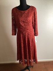 Studio One New York Dress Color Rust Size 12