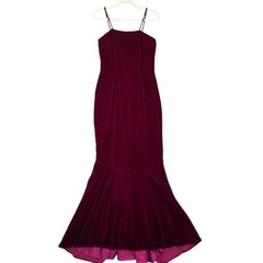Vintage Watters And Watters Gown Women&rsquo;s 4 Red Velvet Trumpet Mermaid Dress