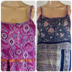 Handmade Multicolor Floral Geometric Maxi Sundress Sz L. SIlk?