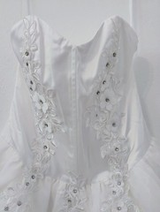 BLITHE LA Women&rsquo;s Short Formal Wedding or Prom Dress Size Large NEW Satin Tulle