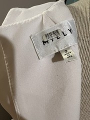 Milly Elegant Tailored Flattering White & Black Sheath Pencil Skirt Dress Size 2