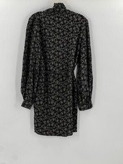 LEONA by Lauren Leonard 100% Silk Telephone Belted Dress Size Medium USA Made EC