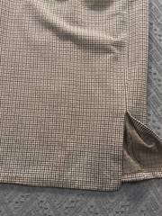 Express Houndstooth Sheath Dress, Belted Lined Zip Buckle, Scoop Neck Sz 4