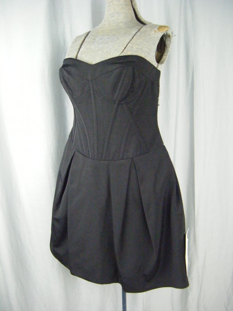 NWT »Jill Stuart »Black Strapless Party Dress-Bust 34.5/S-M