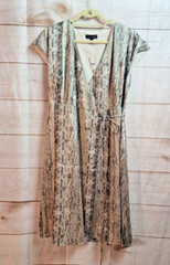 A ~ NWT ~ The Limited Wrap Dress Short Sleeve Snakeskin ~ Multi ~ Sz 10P